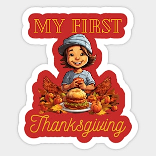 my first thanksgiving Sticker